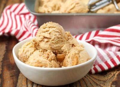 آموزش بستنی کره بادام زمینی بدون دستگاه آموزش بستنی کره بادام زمینی بدون دستگاه